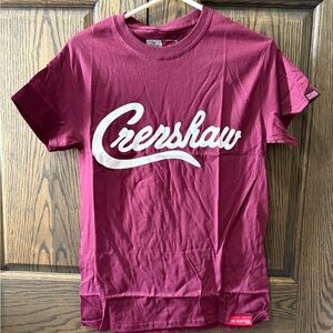 The Marathon Clothing Burgundy Tee with White Script